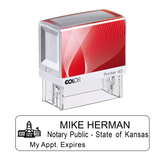 Self-Inking Kansas State Notary Stamp